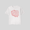 Short Sleeve T-shirt with map of Poland
