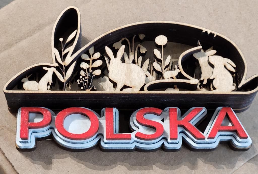 Custom made "POLSKA" sign decor