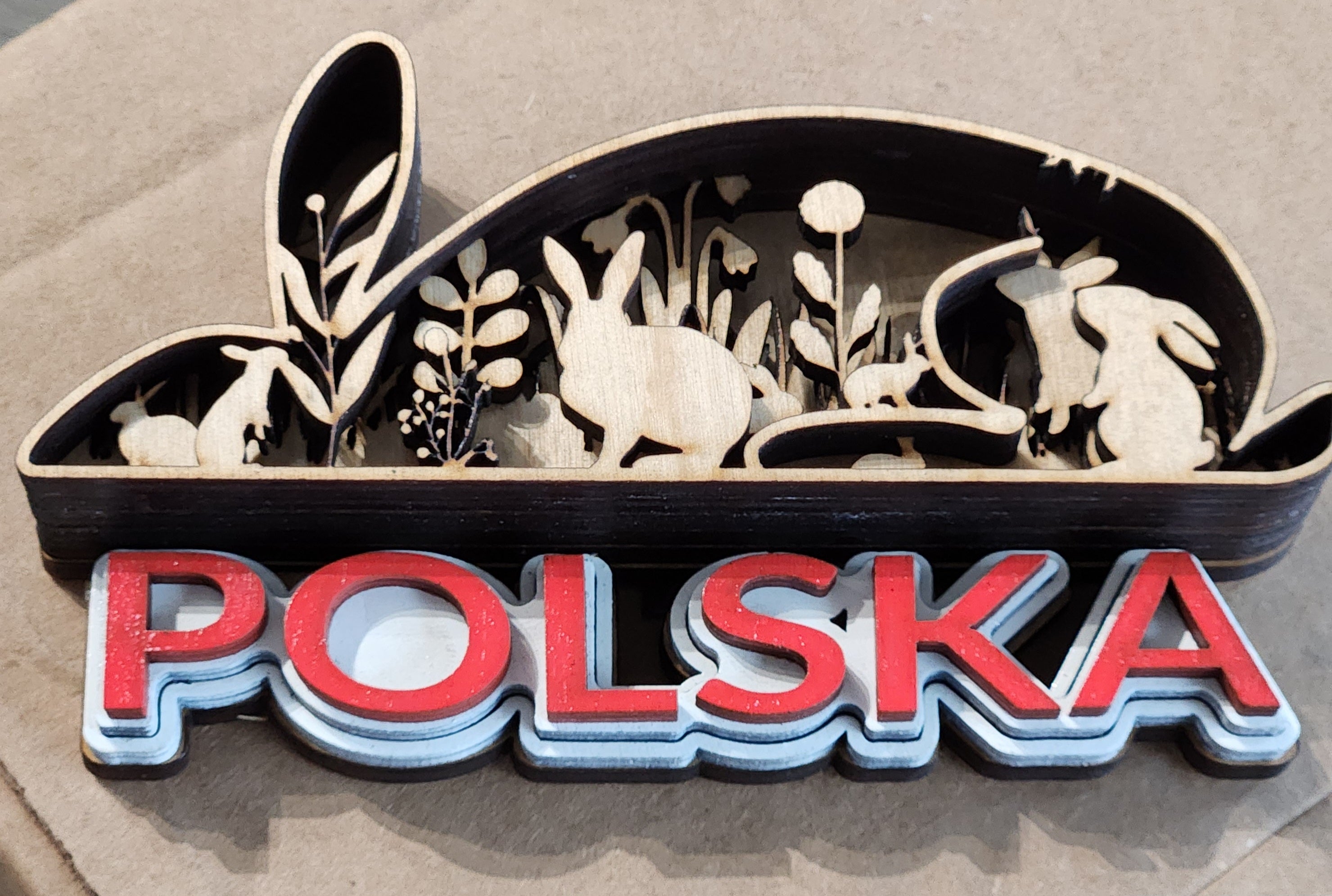 Custom made "POLSKA" sign decor